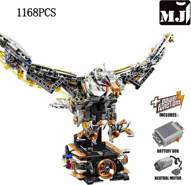 MJ BLOCK Mechanischer Adler, Tier-Baustein-Set, Modellbausatz, 1168 Teile - Bild 1