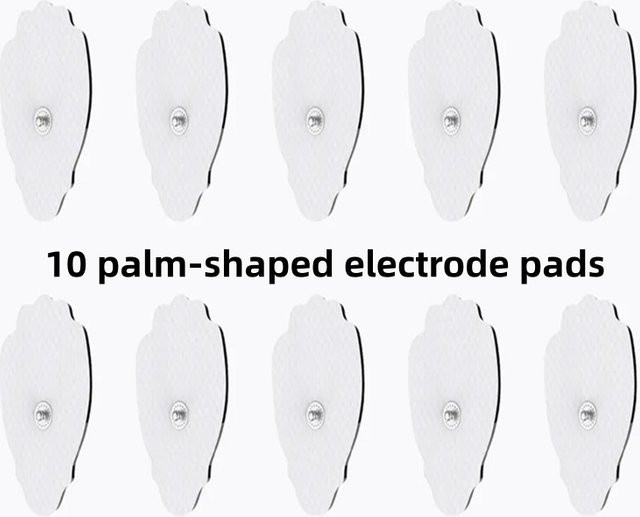 MARFLY Elektrodenpads für Muskelstimulatoren, 10 Stück, Handflächenform, Schwarz und Weiß - Bild 1