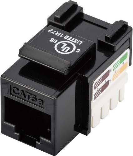 Digitus DN-93501 RJ45-Einbaumodul Keystone CAT 5e Ethernet LAN in Schwarz - Bild 1