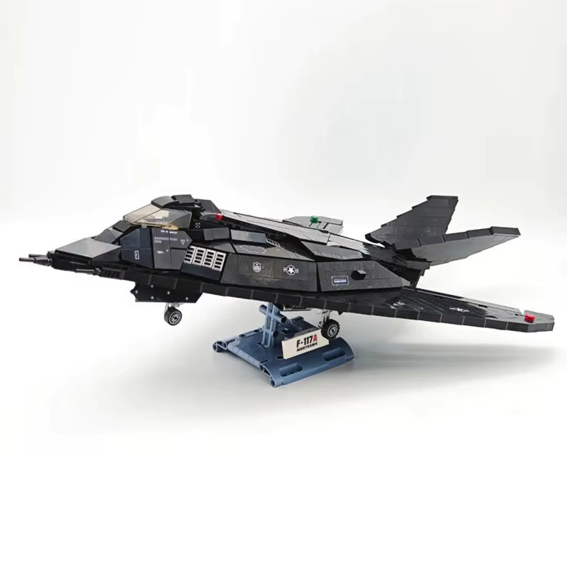 GUCAA Military F-117A Kampfflugzeug, Bausteine Modell, 1375 Teile, ab 18 Jahren - Bild 2