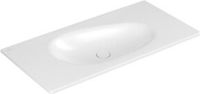 V&B Schrankwaschtisch Antao in White mit eckiger Form, Breite: 100 cm, Tiefe: 50 cm - Bild 1