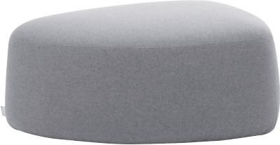 Leyform GOGO Pouf Polstermöbel oval in Grau mit Stoffbezug, B: 98,0 cm, T: 91,0 cm, H: 39,0 cm - Bild 1