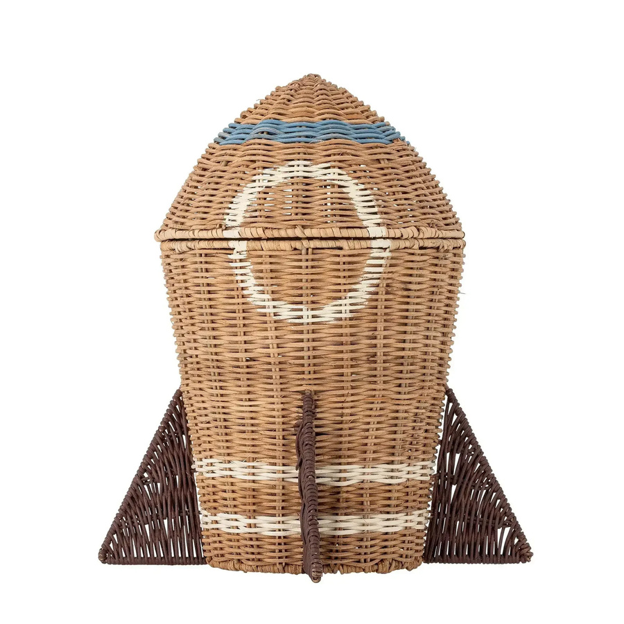 Bloomingville Mini Aufbewahrungskorb aus Rattan mit Deckel in Natur - Bild 1