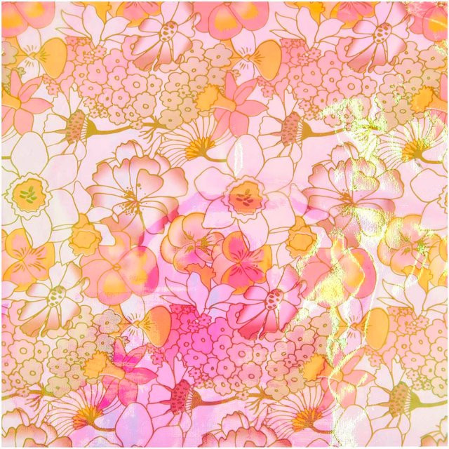 Rico Design Geschenkfolie Blumen Hot Foil in Transparent und Multicolour - Bild 1