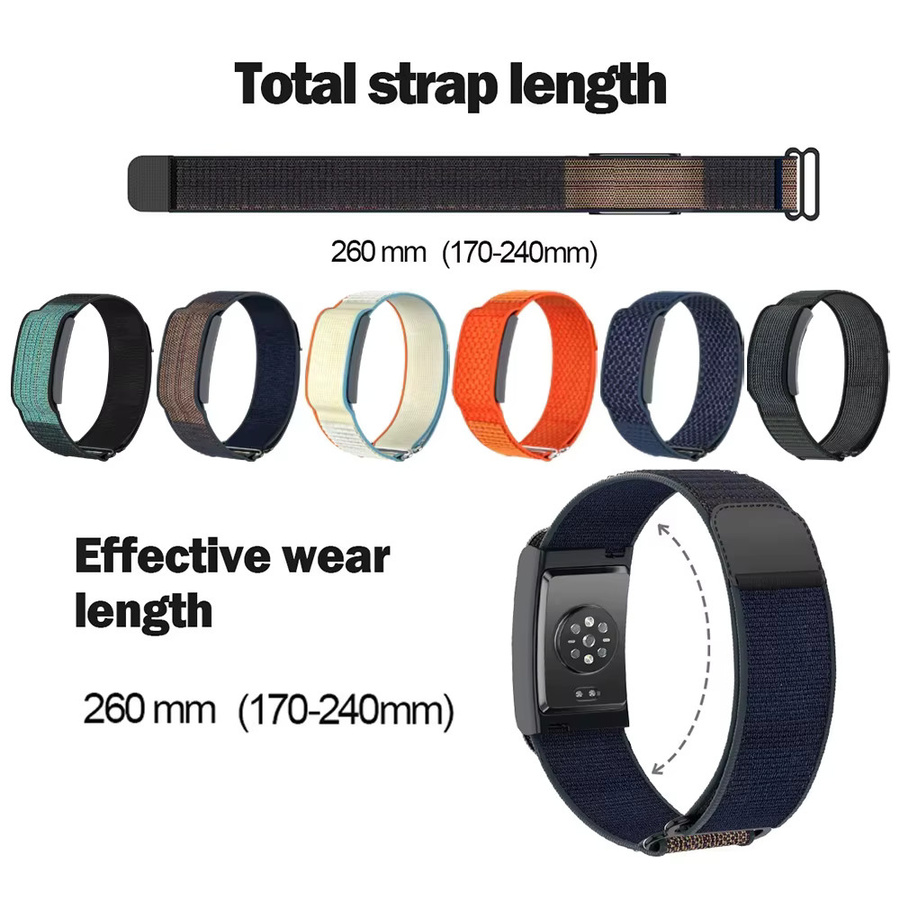 Uhrenarmband Nylon, Schwarz, Unisex - Bild 3