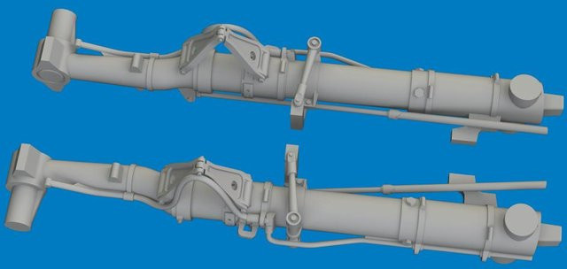 Eduard P-47D - Undercarriage legs - Print - Bild 1
