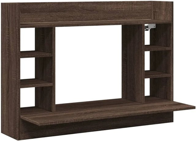 vidaXL Wand-Schreibtisch in Eiche Braun, B/T/H: 105 x 48 x 75 cm - Bild 1