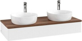 V&B Waschtischunterschrank Antao mit Frontstruktur, weiß lackiert, Wandmontage, B/T/H: 120 x 50 x 19 cm - Bild 1