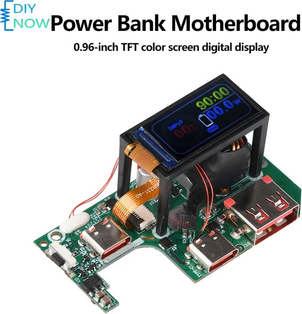 DIY NOW Bidirektionales Powerbank-Schnelllademodul mit TFT-Display für Smartphones und Laptops (45W/65W) - Bild 1