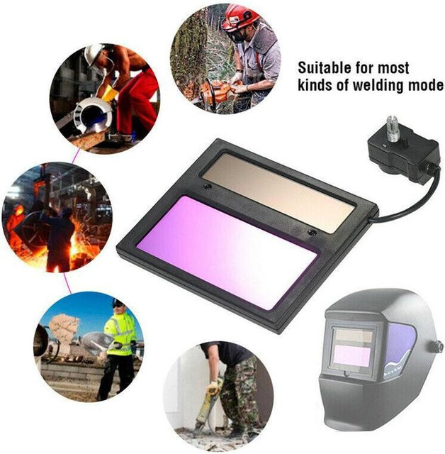 Solar Pro Schweißhelm Maske mit automatisierter Abdunklungsfunktion und Gegenlichtblende in Schwarz - Bild 1