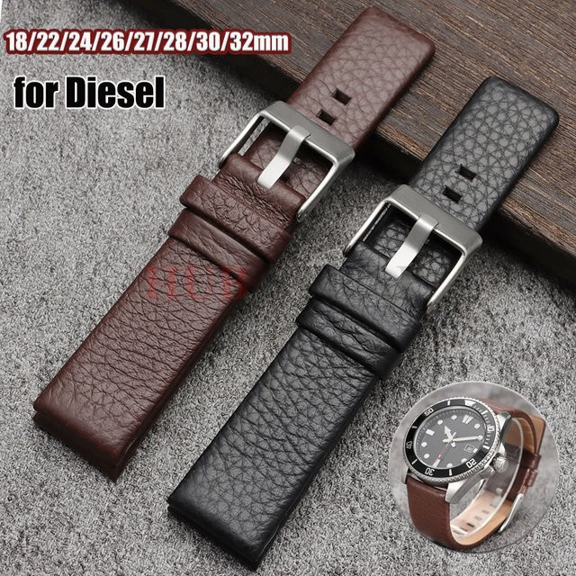 Diesel Uhrenarmband Leder, Schwarz, Unisex - Bild 1