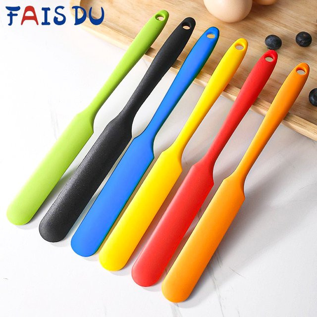 FAIS DU Antihaft-Silikon-Cremespatel in Gelb, hitzebeständiger Schaber und Löffel als flexibles Küchenutensil zum Backen und Kochen - Bild 1