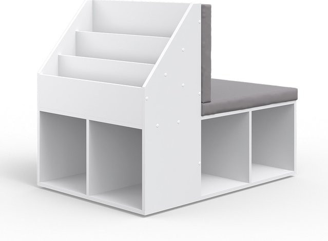 VICCO Kinderregal ONIX mit integrierter Sitzbank und Kunstlederbezug für das Kinderzimmer - Bild 1