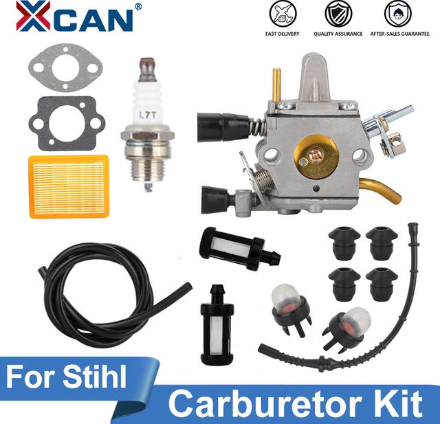 XCAN Vergaser Zama C1Q-S51 für Stihl Rasentrimmer FS120 FS200 FS250R FS300 FS350 FR450 FR480 BT121 in Silber - Bild 1
