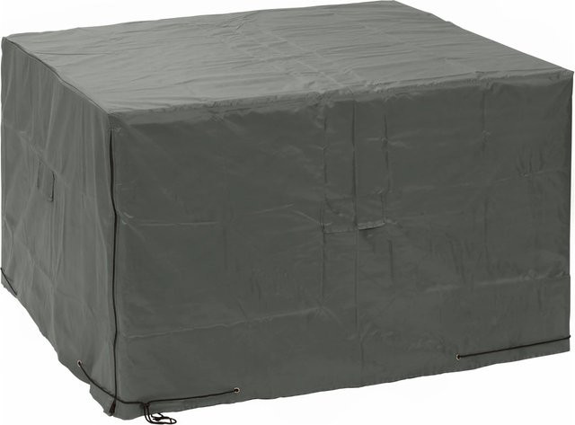 Schutzhülle für Loungemöbel aus Polyester und PVC in Anthrazit, wasserabweisend und fleckbeständig, B/T/H: 130 x 122 x 76 cm - Bild 1