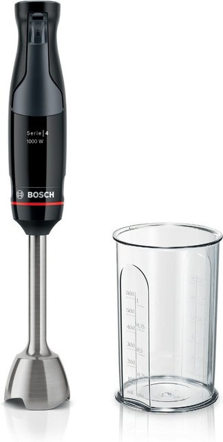 Bosch ErgoMaster Serie 4 Stabmixer 1000W in Piano Black und Anthracite mit Messbecher und Mixbecher - Bild 1