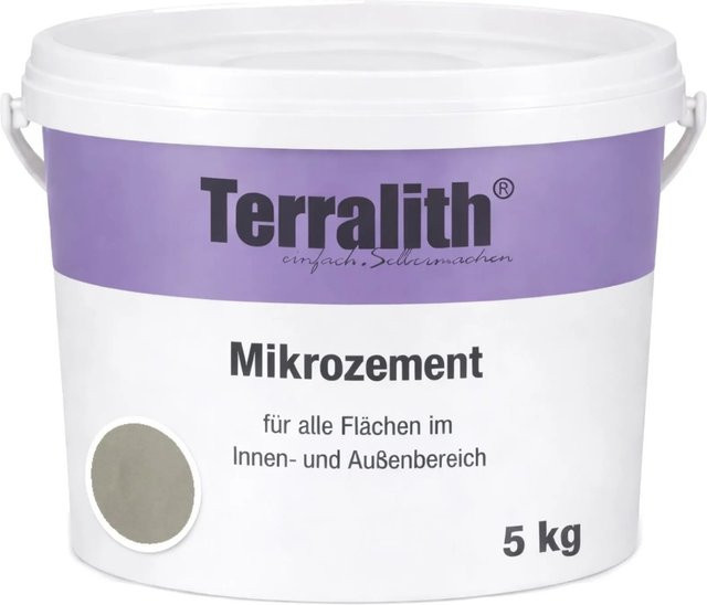 Terralith Mikrozement Fix & Fertig LFN0621 in Grau, Grob, 5 kg für 4,25 qm - Bild 1