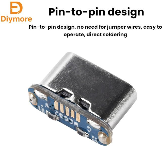 diymore Micro-USB zu Typ-C Adapterplatine für Datenübertragung und Strom zum Laden als DIY Modifikations-Kit - Bild 1
