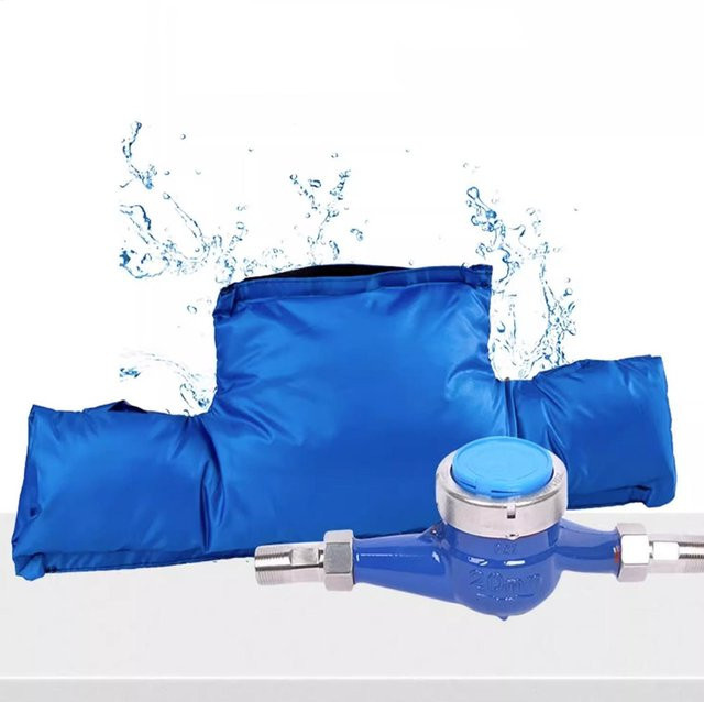 Frostsichere Wasserzähler-Isolierabdeckung in Blau für den Innenbereich, B/T/H: 56,0 x 24,0 cm - Bild 1