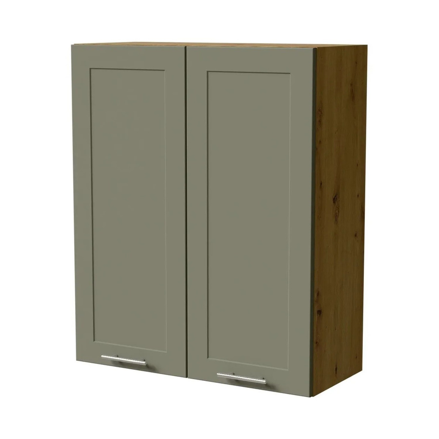Feldmann-Wohnen Hängeschrank Oslo W4 in Eiche Artisan und Reed Green Matt mit Rahmenoptik, B/T/H: 80 x 32,5 x 96 cm - Bild 2