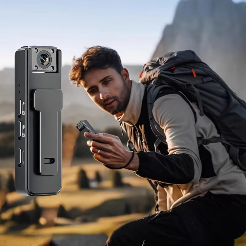 DIXSG Mini A9 Handkamera 1080P HD mit Infrarot-Nachtsicht und Rückclip-Funktion in Schwarz - Bild 5
