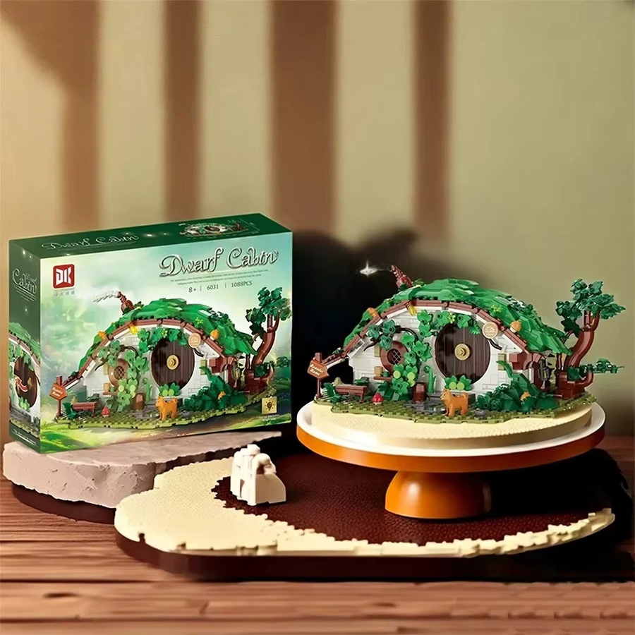 Stemedu MOC Zwergenhaus Bausteine Set mit 1088 Teilen, Kreatives Fantasy Modell in Mehrfarbig für Kinder und Erwachsene - Bild 4