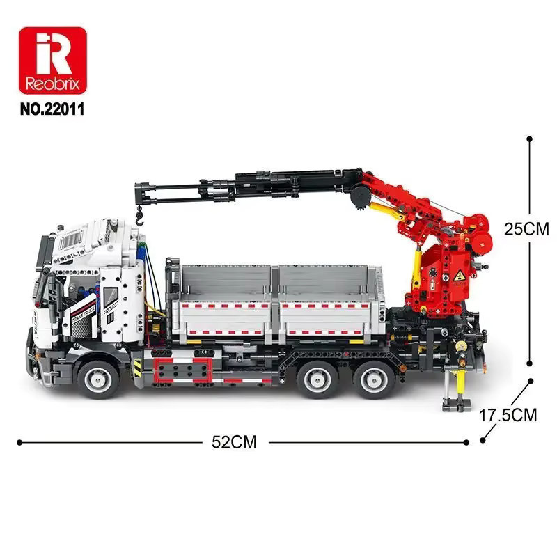 Reobrix Schwerlast-LKW, ferngesteuerter Kran, Technik-Baukasten, ab 14 Jahren - Bild 5