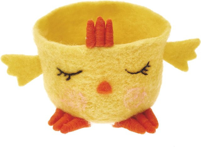 Rico Design Filzschale Küken Gelb B: 11,5 cm, H: 9 cm - Bild 1