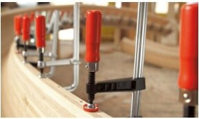 Bessey Holzgriff mit wechselbarer Druckplatte für TG GZ GMZ Ausladung 120 mm in Rot - Bild 1