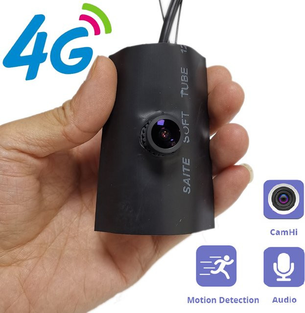 CamhiPro Mini 4G DIY Überwachungskamera mit Audio, 2MP 1920P Auflösung, Schwarz, SIM-Karten-Slot und SD-Kartenslot, Onvif CCTV Kamera - Bild 1