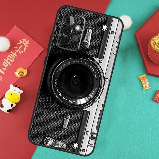 Retro-Kamera Vintage-Hülle für Samsung Galaxy A-Serie in Schwarz - Bild 1