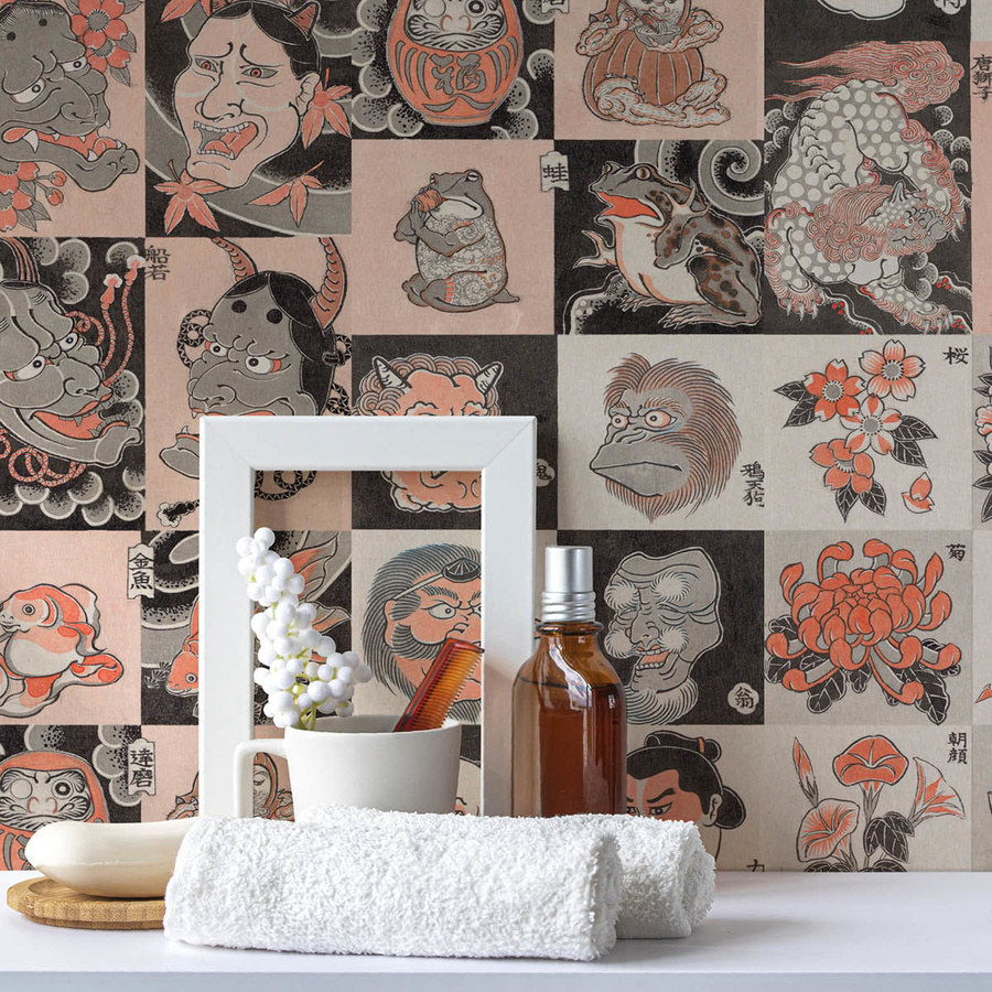 NLXL Mural Tapete Irezumi KSO-01 Multicolour Vlieswandtapete Orientalisches Design - Bild 2