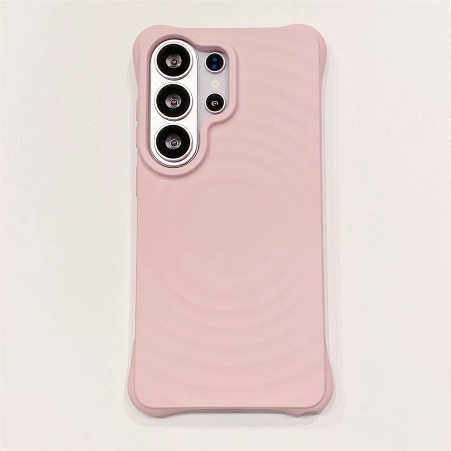 Lolozzx Handyhülle mit Wellenmuster aus weichem Flüssigsilikon für Samsung Galaxy S25 S26 Ultra S24 S23 Plus FE, MagSafe kompatibel, Mattiert, Lila - Bild 4