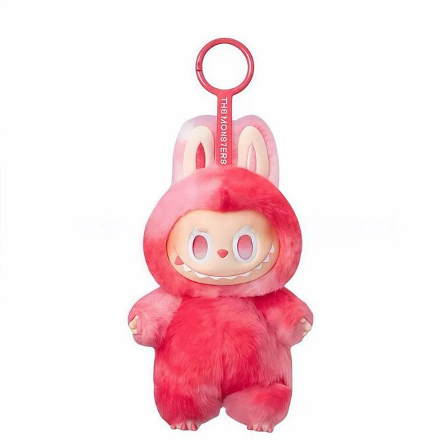 Labubu Plüschpuppe Autozubehör, rot, 15cm - Bild 1