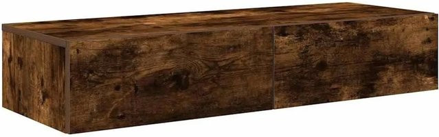 vidaXL Wandregal mit Schubladen aus Holzwerkstoff in Räuchereiche, B/T/H: 100 x 36 x 19 cm - Bild 1