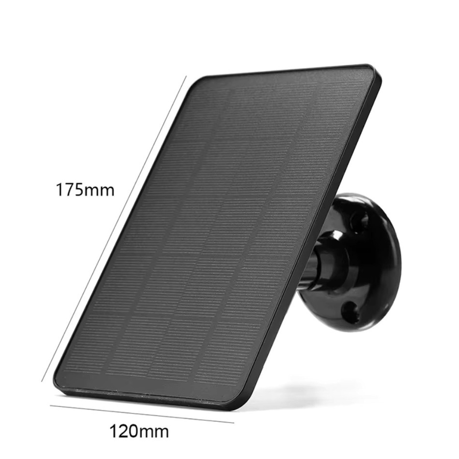 Dushoo Solarpanel 10 W mit USB-C Anschluss in Schwarz für Überwachungskameras und Lichtsysteme - Bild 3