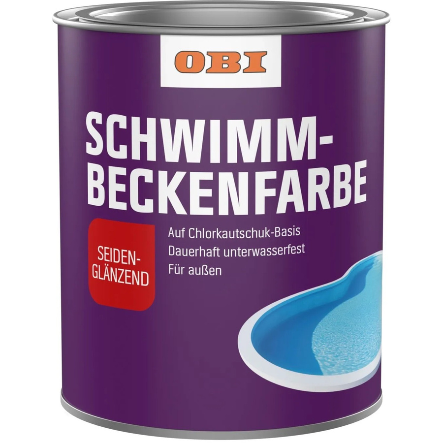OBI Schwimmbeckenfarbe Atlantikblau seidenglänzend aus Chlor-Kautschuk, 750 ml - Bild 2