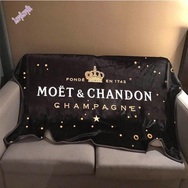 YunhengTechnology Flanell-Überwurfdecke in Champagner, weich und warm für Sofa oder Bett, B x T: 130 x 150 cm - Bild 3