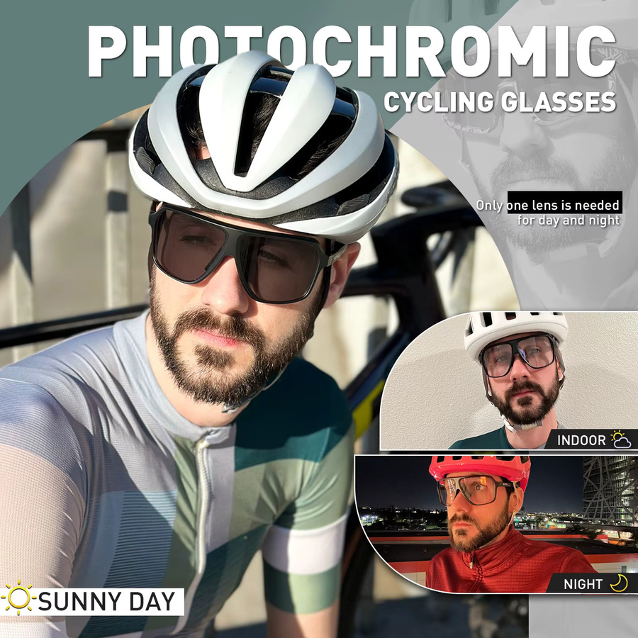 Kapvoe Sportsonnenbrille, photochrom, Vollrand, Kunststoff, Unisex - Bild 2