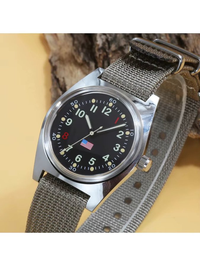 HEIMDALLR Armbanduhr, Handaufzug, Edelstahl, 36 mm, Herren, Schwarz - Bild 6