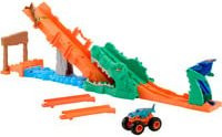 Hot Wheels Monster Trucks Krokodil Crash Challenge Spielset für Kinder ab 4 Jahren - Bild 1