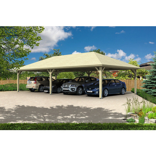 Skan Holz Carport Taunus aus Leimholz in Beige, B: 1176 cm, T: 634 cm, Höhe: 380 cm - Bild 2