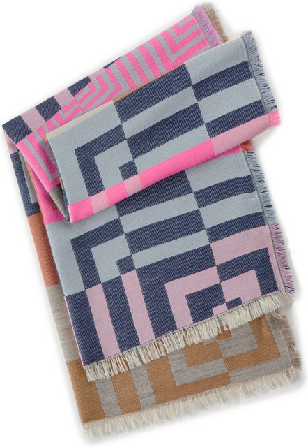 Codello Schal, Jacquard, Polyacryl-Mix, Graphic Pattern, 70x180cm - Bild 1