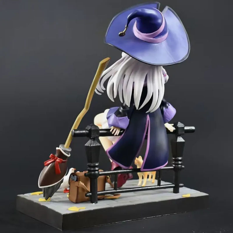Bandai Anime-Figur Wandernde Hexe Elaina in sitzender Pose mit Haustierszene, mehrfarbiges Sammlerstück aus Kunststoff zur Dekoration - Bild 4