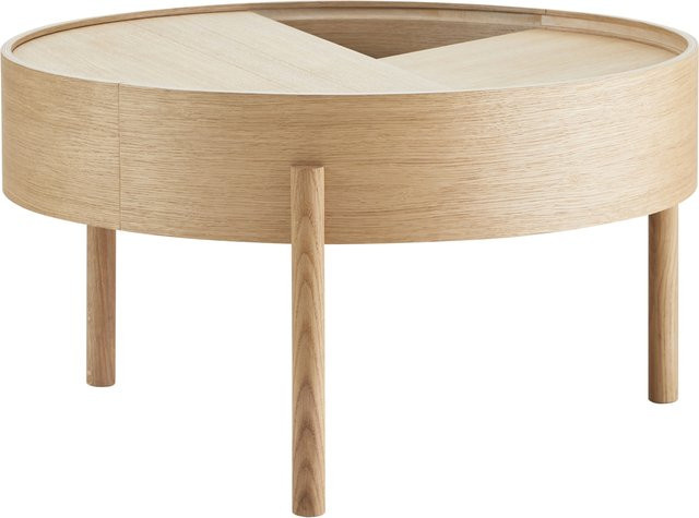 Woud Arc Beistelltisch modern braun mit drehbarer Tischplatte - Bild 1