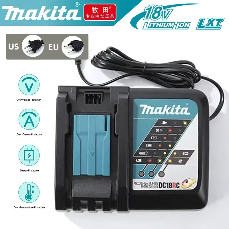 Makita DC18RC Schnellladegerät für 14,4V-18V LXT Akkus in Schwarz - Bild 3