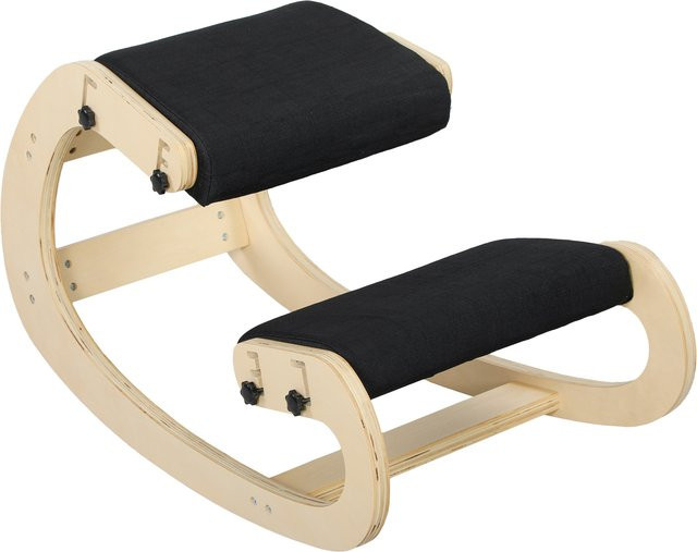Ergonomischer Kniesitzstuhl aus Holz von HOMCOM in Schwarz für dein Home Office - Bild 1