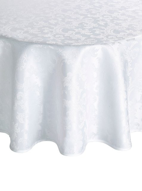 Tischdecke Heine in Weiß, pflegeleicht und fleckgeschützt, 100% Polyester - Bild 1