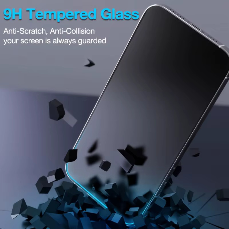 3er-Pack Privatsphäre Displayschutzfolie aus gehärtetem Glas für Apple iPhone 17 16 Pro Max 16e 15 14 Plus 13 12 11 Pro Mini XR XS transparent - Bild 3