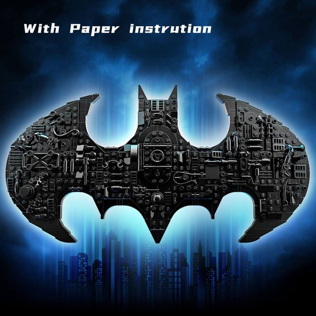 Potdemiel Bat-Signal Logo Bausteine, Superhelden, 678 Teile - Bild 1